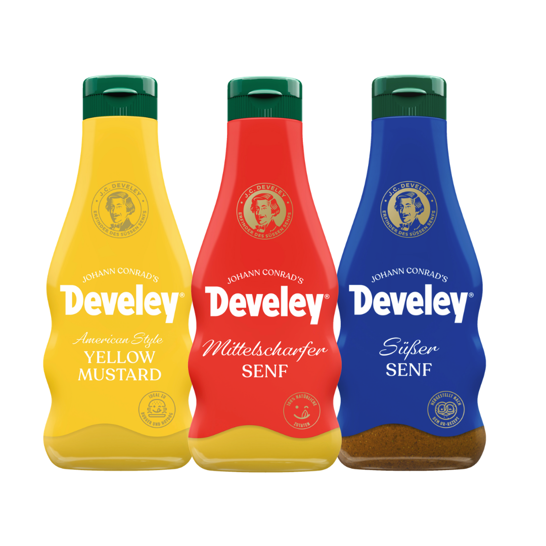 develey-3er-senf-bundle-mittelscharf-3x-250-ml-squeeze image 1
