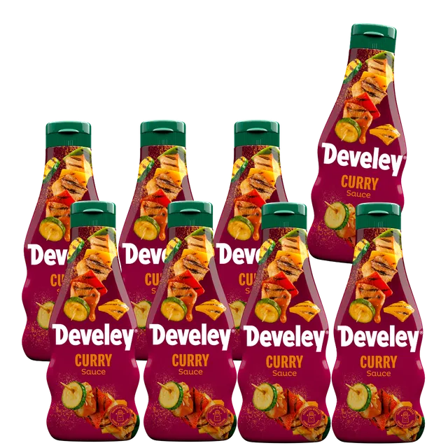 develey-curry-sauce-8x-250-ml-flasche-multipack image 1