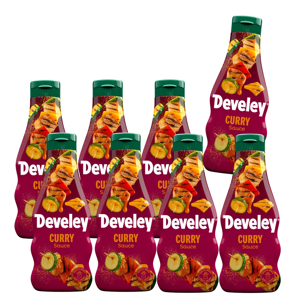 develey-curry-sauce-8x-250-ml-flasche-multipack image 1