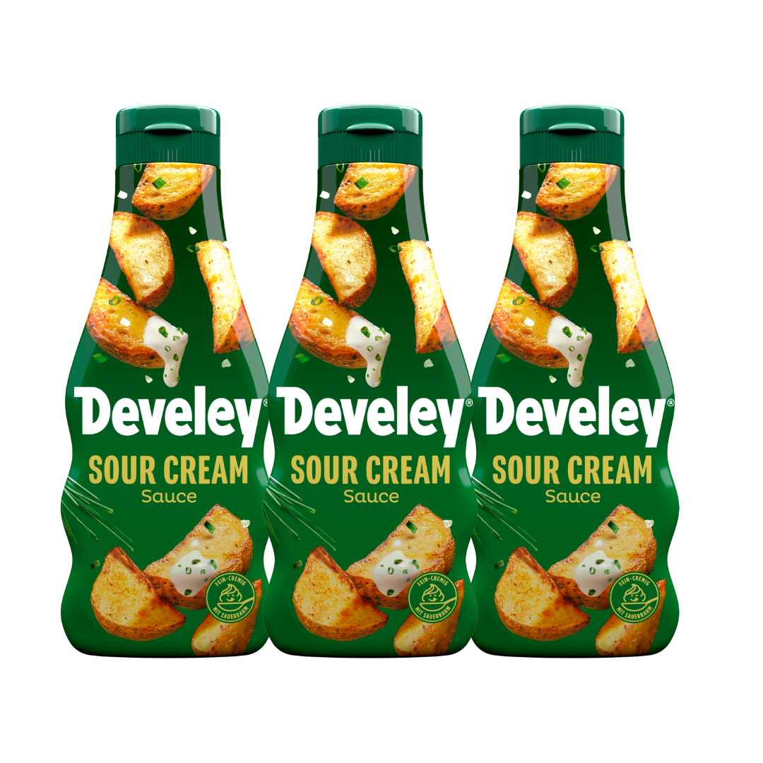 develey-sour-cream-sauce-sauce-flasche-3x-250-ml-multipack image 1