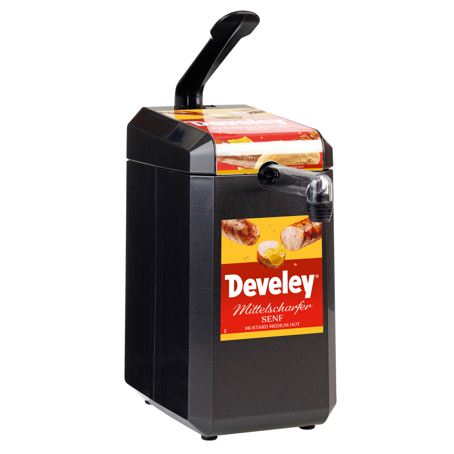 develey-dispenser-mit-etikett-mittelscharfer-senf-f-r-5-kg-beutel image 1