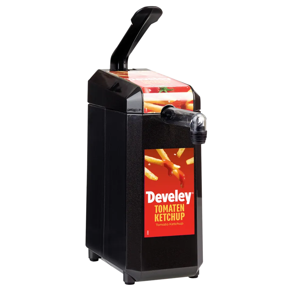 develey-dispenser-mit-etikett-tomaten-ketchup-f-r-2-5-kg-beutel image 1