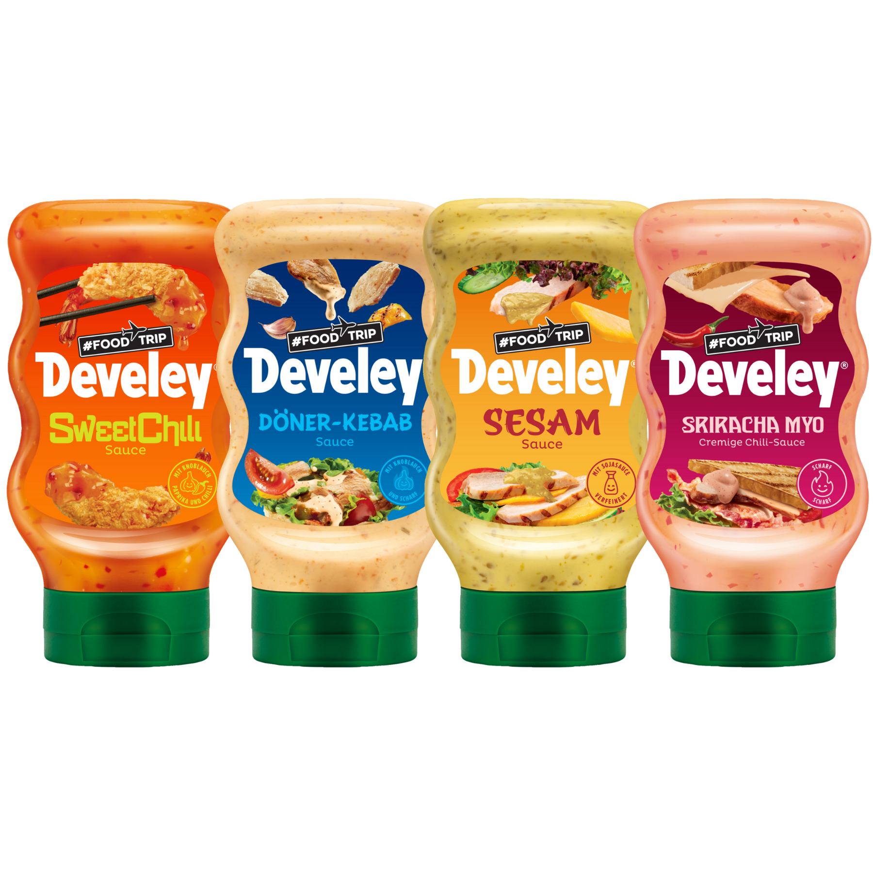develey-foodtrip-bundle-kebab-sesam-sriracha-mayo-sweet-chili-sauce-4x-300-ml image 1