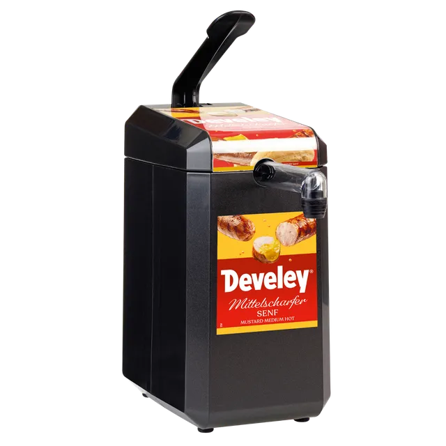 develey-dispenser-mit-etikett-mittelscharfer-senf-f-r-5-kg-beutel image 1