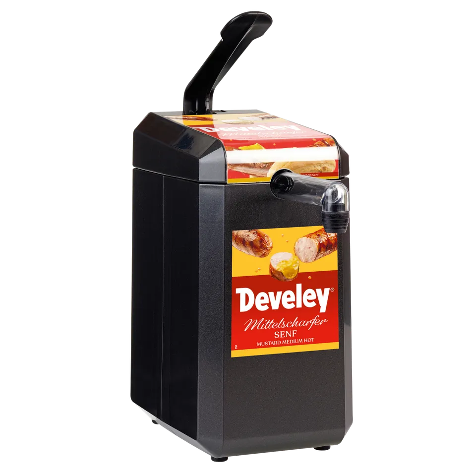 develey-dispenser-mit-etikett-mittelscharfer-senf-f-r-5-kg-beutel image 1