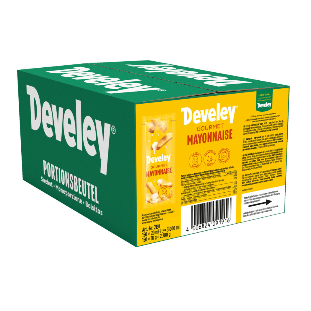 develey-gourmet-mayonnaise-150x-20-ml-portionsbeutel-im-karton image 1