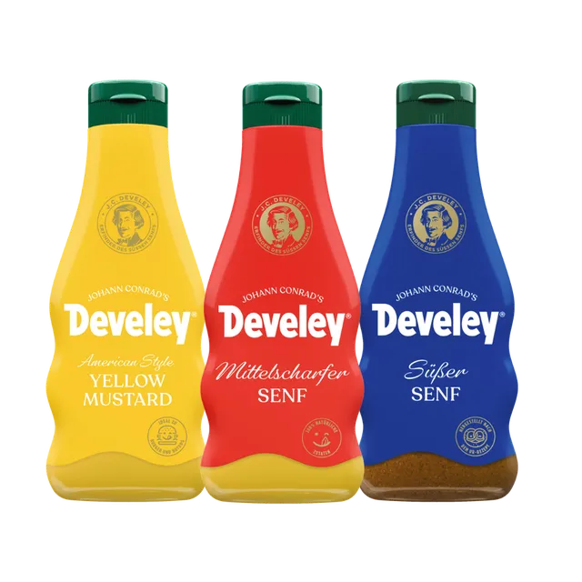 develey-3er-senf-bundle-mittelscharf-3x-250-ml-squeeze image 1