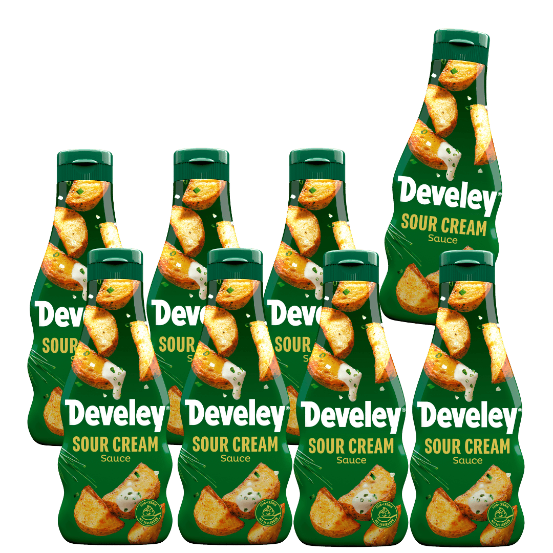 develey-sour-cream-sauce-8x-250-ml-flasche-multipack image 1