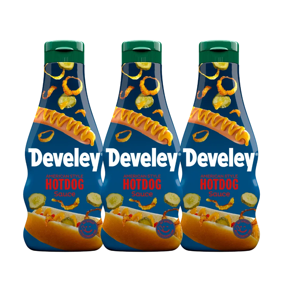 develey-american-style-hotdog-sauce-sauce-flasche-3x-250-ml-multipack image 1