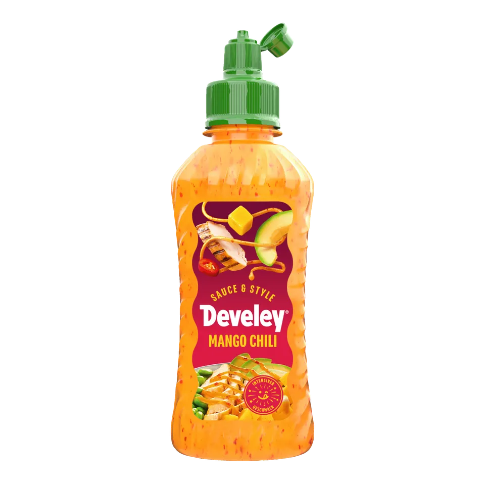 develey-sauce-style-mango-chili-sauce-225-ml-topping-flasche image 1