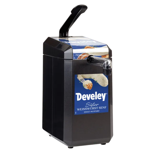 develey-dispenser-mit-etikett-wei-wurst-senf-f-r-5-kg-dispenserbeutel image 1