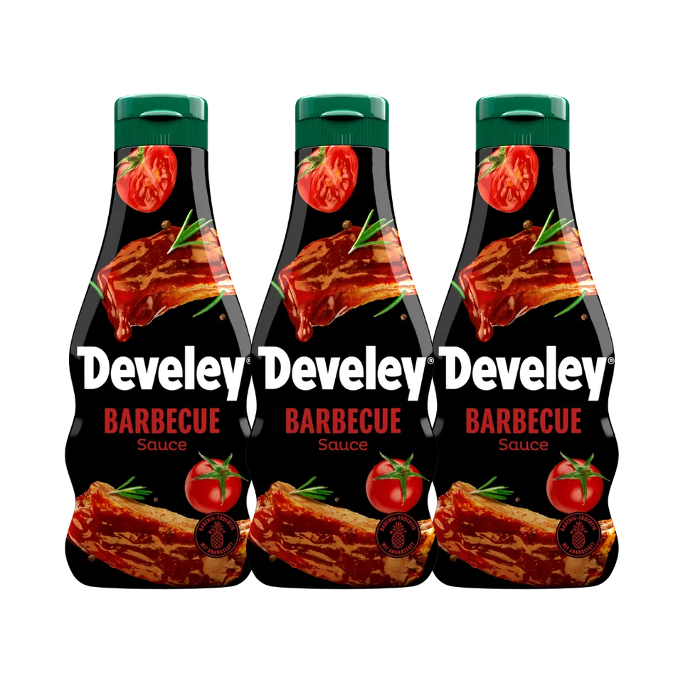 develey-bbq-sauce-3x-250-ml-multipack-flasche image 1