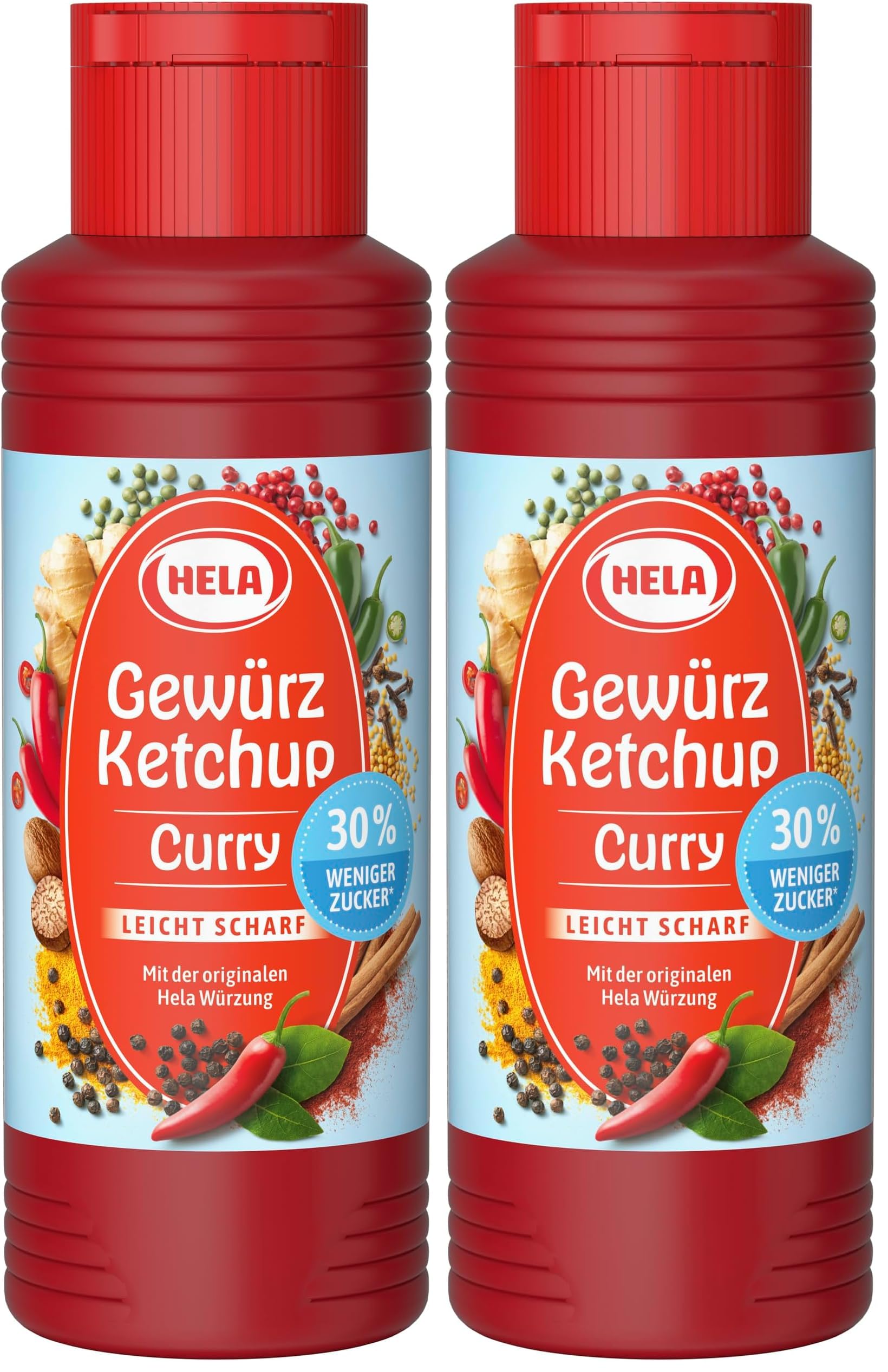 hela-gew-rz-ketchup-curry-leicht-scharf-300-ml-30-weniger-zucker image 2