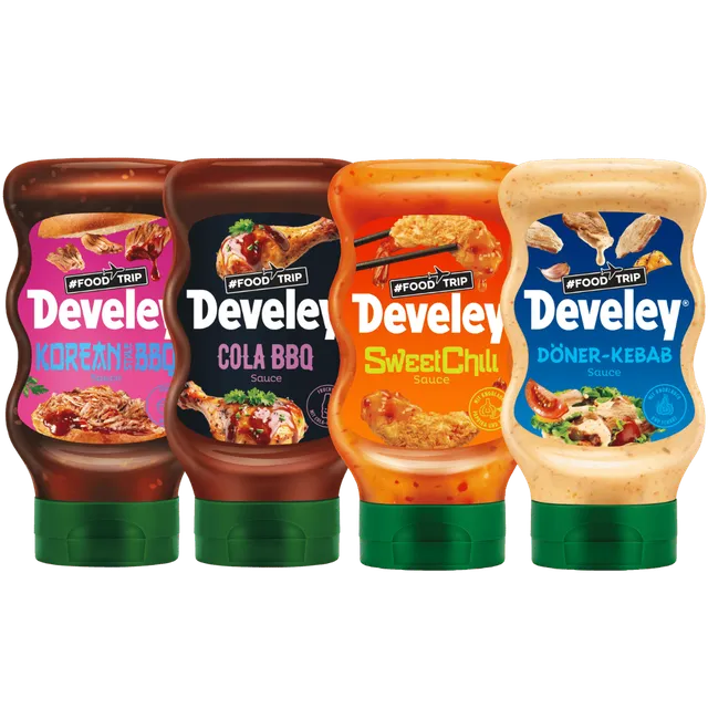 develey-foodtrip-bundle-kebab-korean-bbq-sweet-chili-cola-bbq-4x-300-ml image 1
