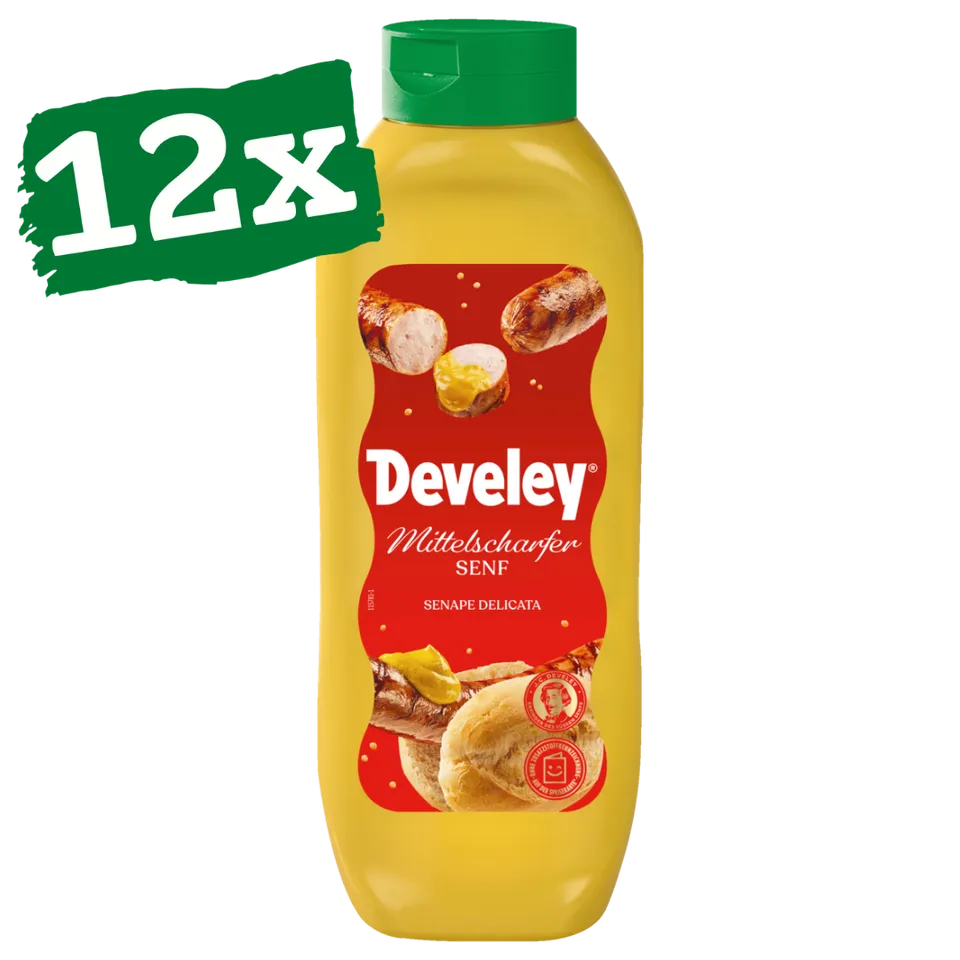 develey-senf-mittelscharf-12x-875-ml-gro-flaschen-multipack image 1
