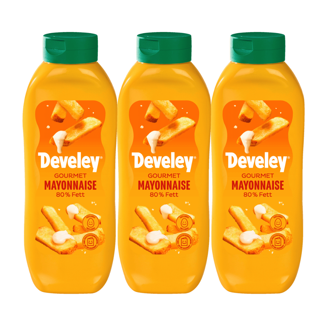 develey-gourmet-mayonnaise-3x-875-ml-gro-flasche image 1