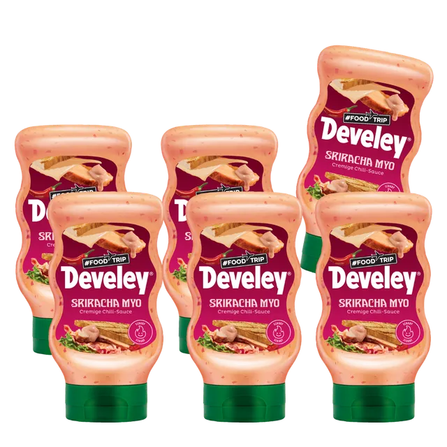 develey-sriracha-mayo-sauce-6x-300-ml-flasche-multipack image 1