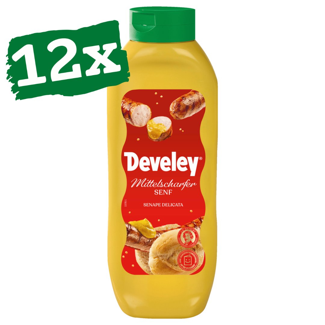 develey-senf-mittelscharf-12x-875-ml-gro-flaschen-multipack image 1