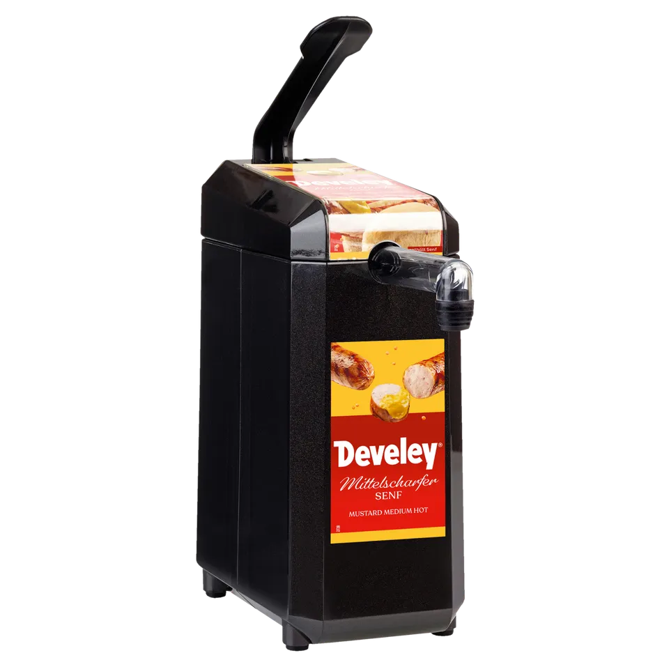 develey-mittelscharfer-senf-dispenser-mit-etikett-f-r-2-5-kg-dispenserbeutel image 1
