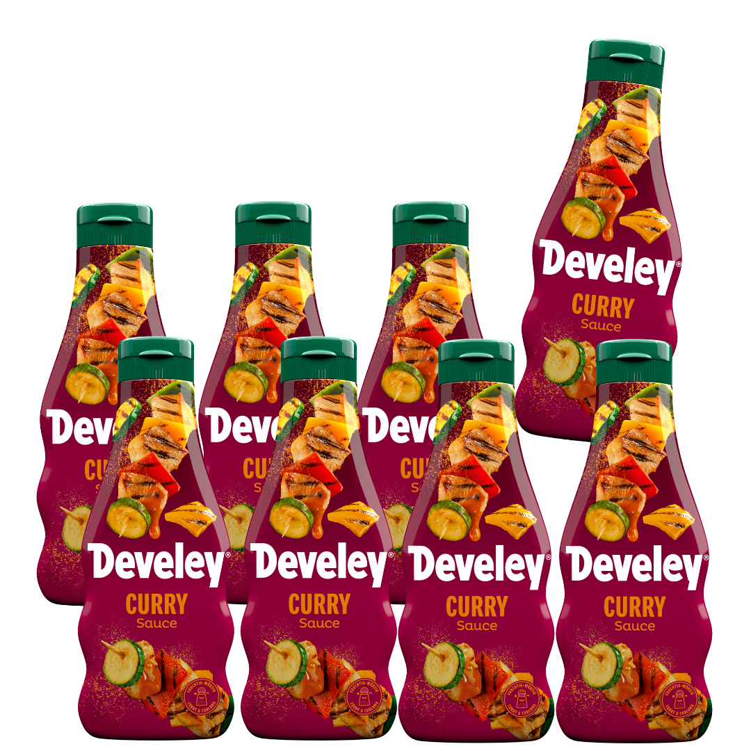 develey-curry-sauce-8x-250-ml-flasche-multipack image 1