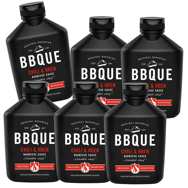 bbque-bayrische-barbecue-sauce-chili-kren-6er-pack image 1