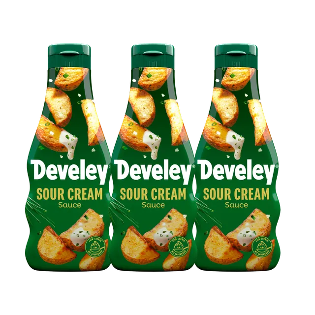 develey-sour-cream-sauce-sauce-flasche-3x-250-ml-multipack image 1