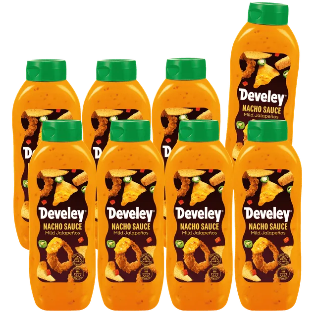 develey-nacho-sauce-mild-jalape-os-8x-875-ml-flasche-multipack image 1