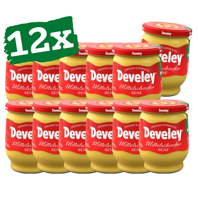 develey-senf-mittelscharf-12x-250-ml-glas-multipack image 1