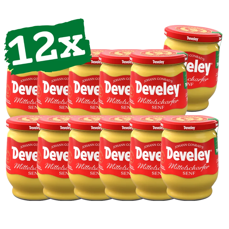 develey-senf-mittelscharf-12x-250-ml-glas-multipack image 1