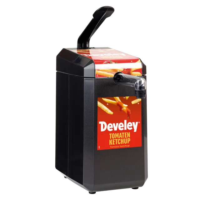 develey-dispenser-mit-etikett-tomaten-ketchup-f-r-5-kg-dispenserbeutel image 1
