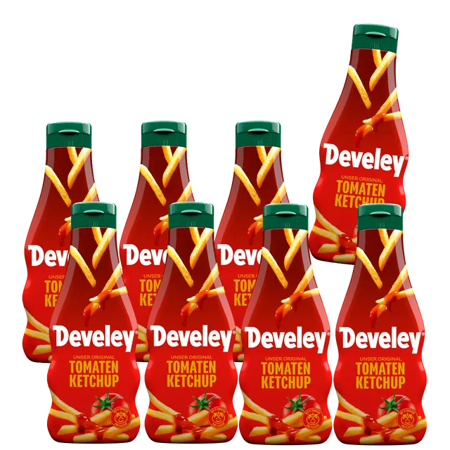 develey-unser-original-ketchup-8x-250-ml-flasche-im-multipack image 1