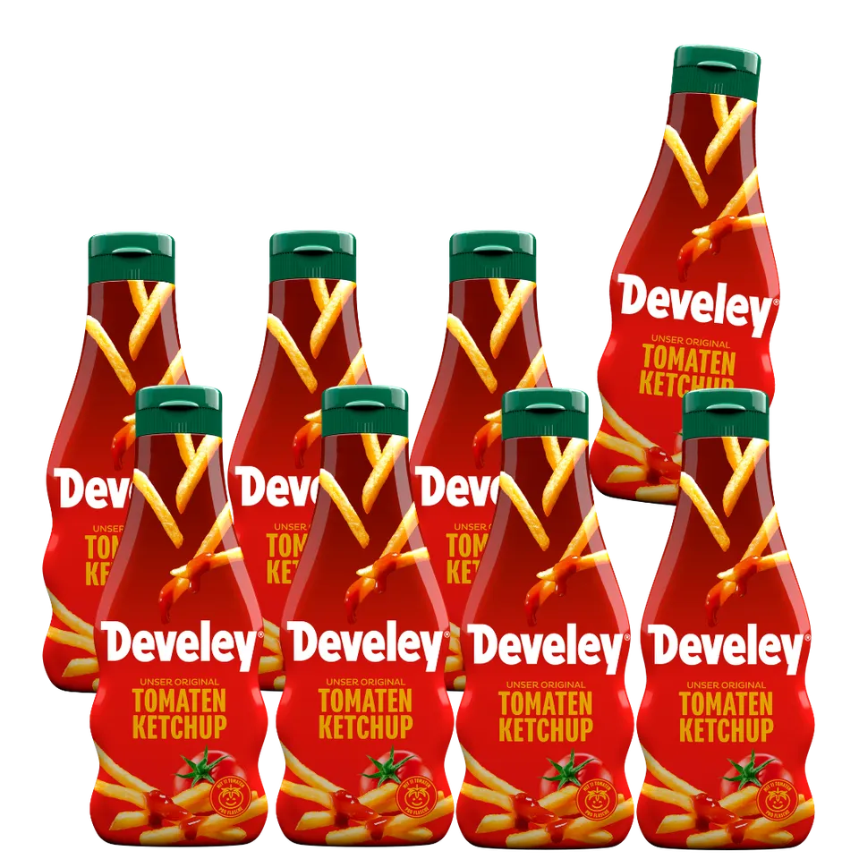 develey-unser-original-ketchup-8x-250-ml-flasche-im-multipack image 1