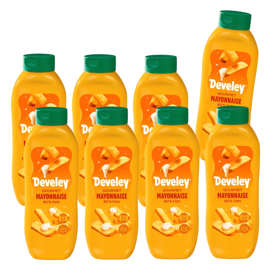develey-gourmet-mayonnaise-8x-875-ml-flasche image 1