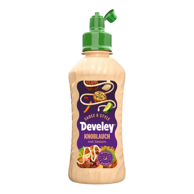 develey-sauce-style-knoblauch-sesam-sauce-225ml-topping-flasche image 1