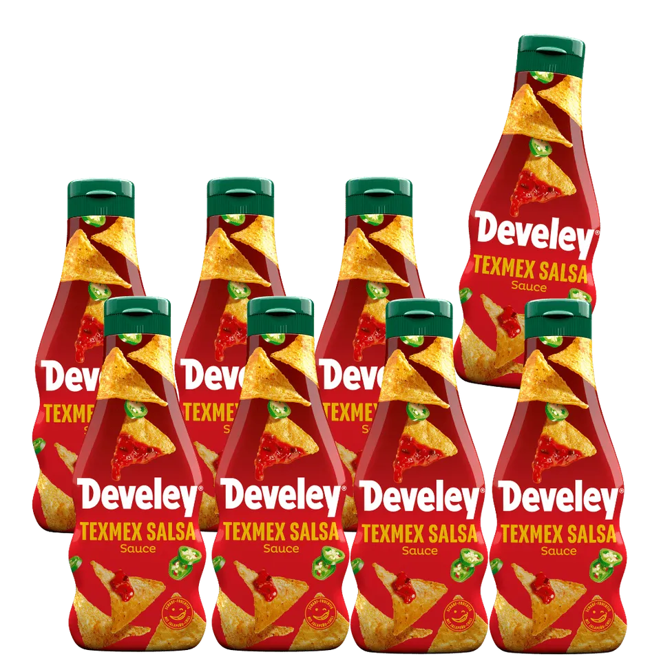 develey-tex-mex-salsa-sauce-8x-250-ml-flasche-multipack image 1