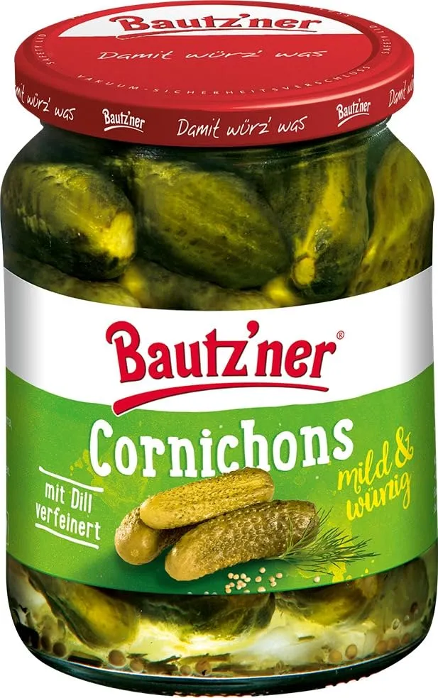 bautz-ner-cornichons-eingelegte-gurken-370-ml-glas image 1