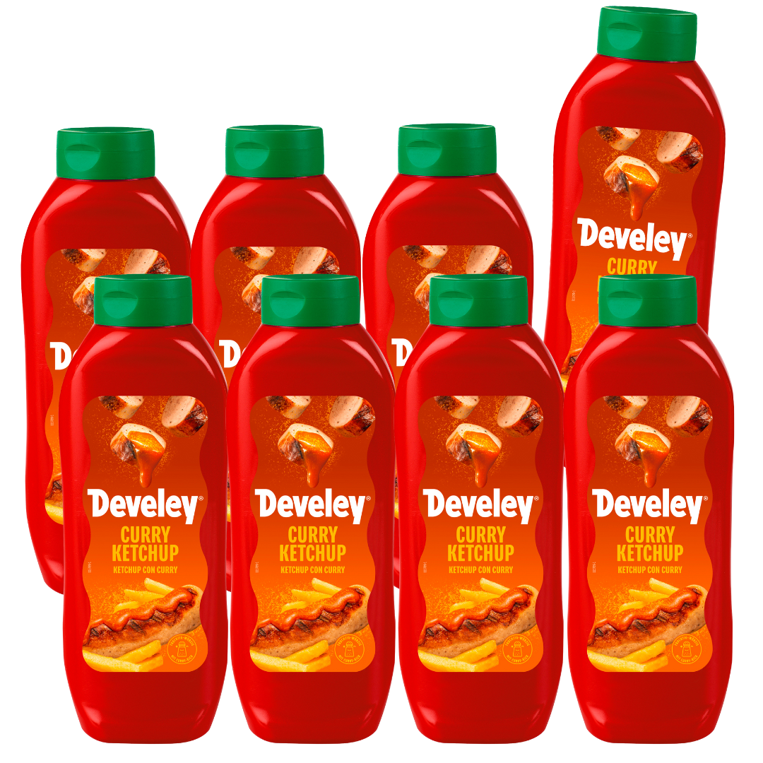 develey-curry-ketchup-8x-875-ml-gro-flasche-multipack image 1