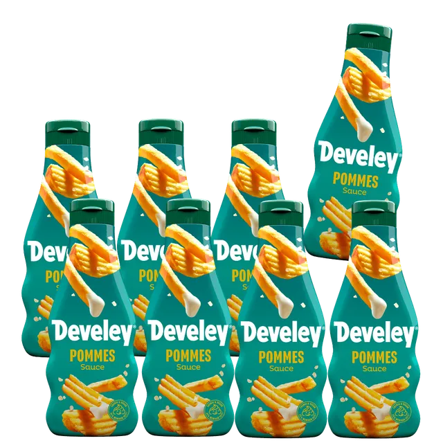 develey-pommes-sauce-8x-250-ml-flasche-multipack-vegan-fettreduziert image 1