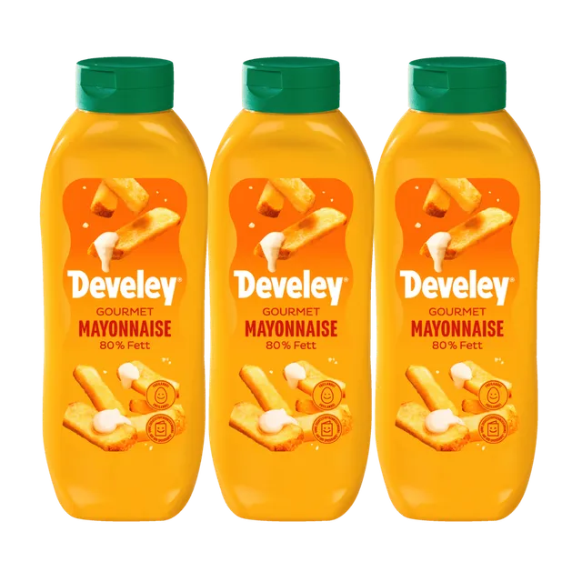 develey-gourmet-mayonnaise-3x-875-ml-gro-flasche image 1