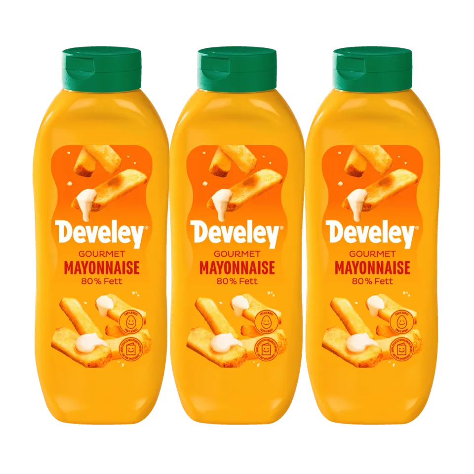 develey-gourmet-mayonnaise-3x-875-ml-gro-flasche image 1
