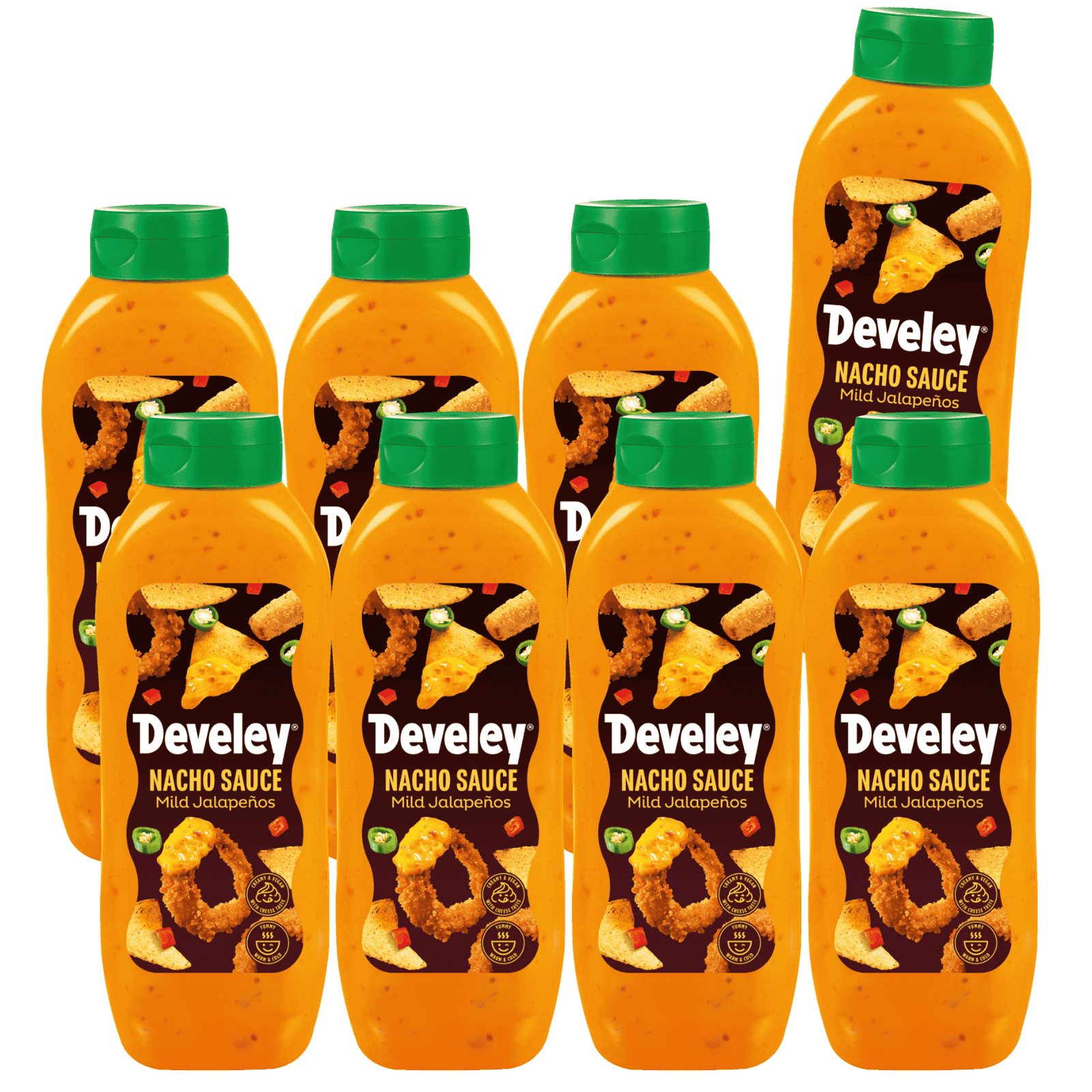 develey-nacho-sauce-mild-jalape-os-8x-875-ml-flasche-multipack image 1
