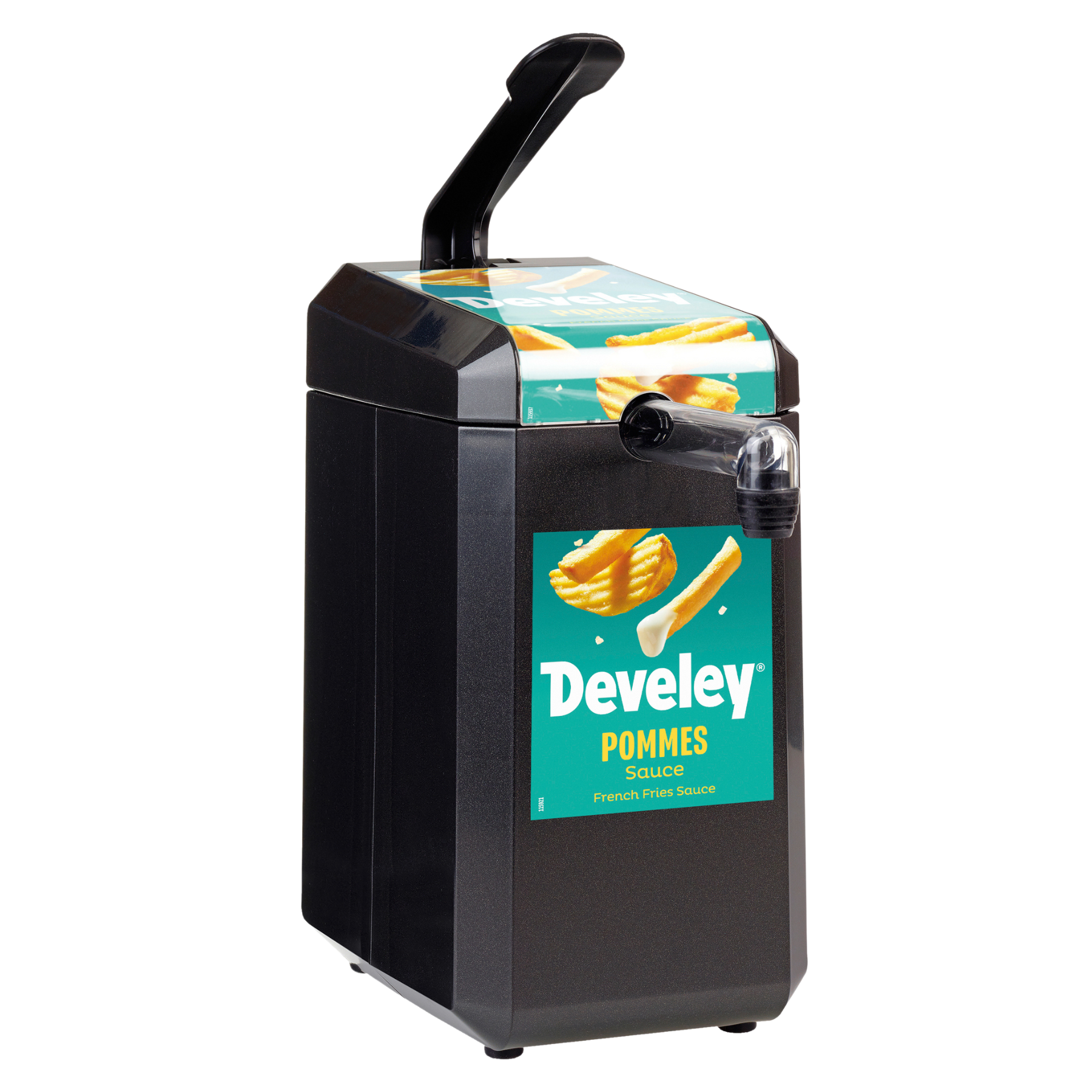 develey-dispenser-mit-etikett-pommes-sauce-f-r-5-kg-dispenserbeutel image 1