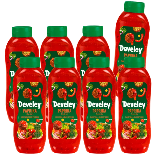 develey-paprika-relish-8x-875-ml-vegane-gro-flasche-multipack image 1