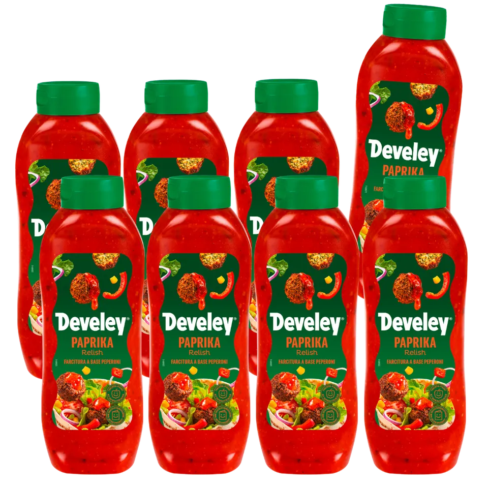 develey-paprika-relish-8x-875-ml-vegane-gro-flasche-multipack image 1