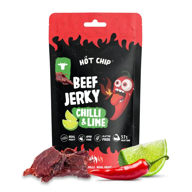 fireland-foods-beef-jerky-chilli-lime-25g-protein-snack-57-protein image 1