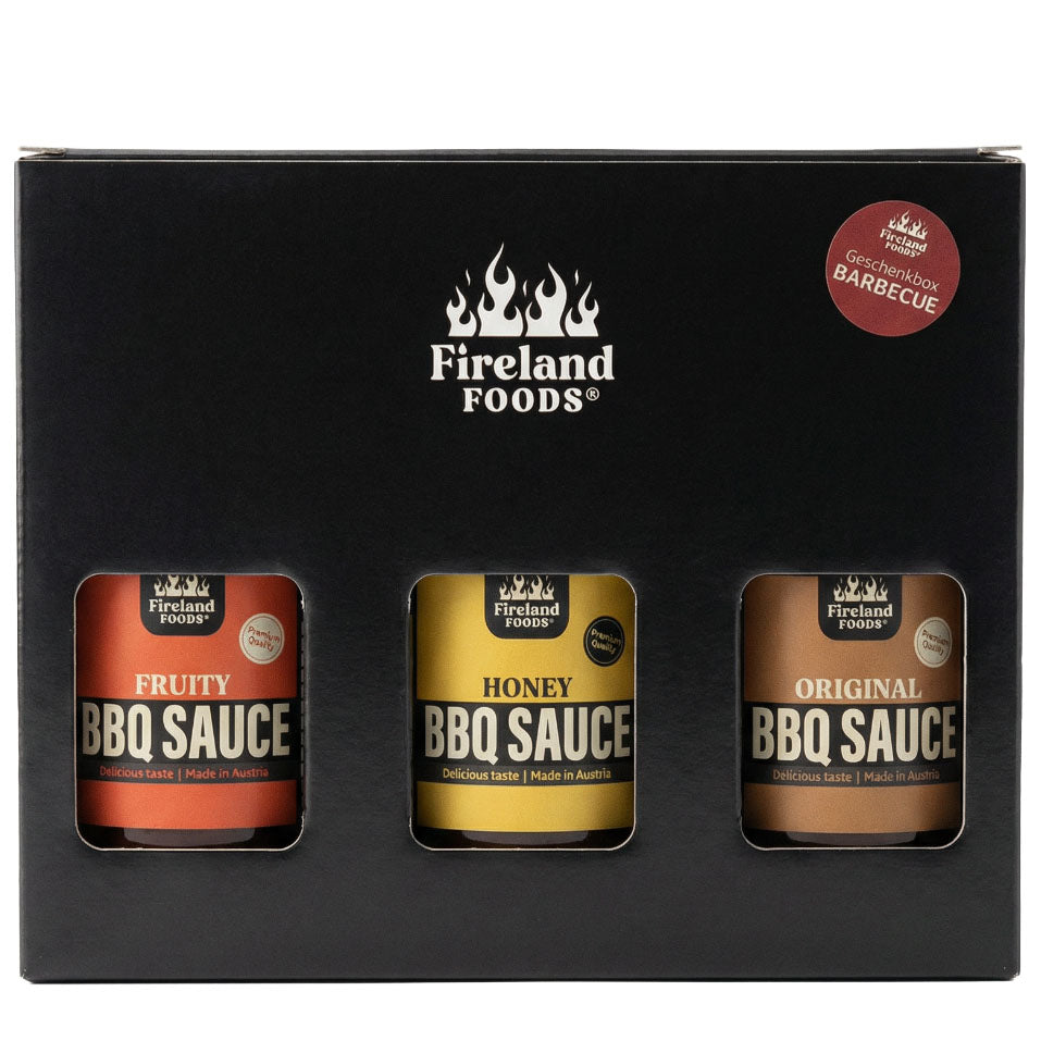fireland-foods-bbq-box-3er-pack-bbq-original-honig-fruity-3x100ml-geschenkset image 1