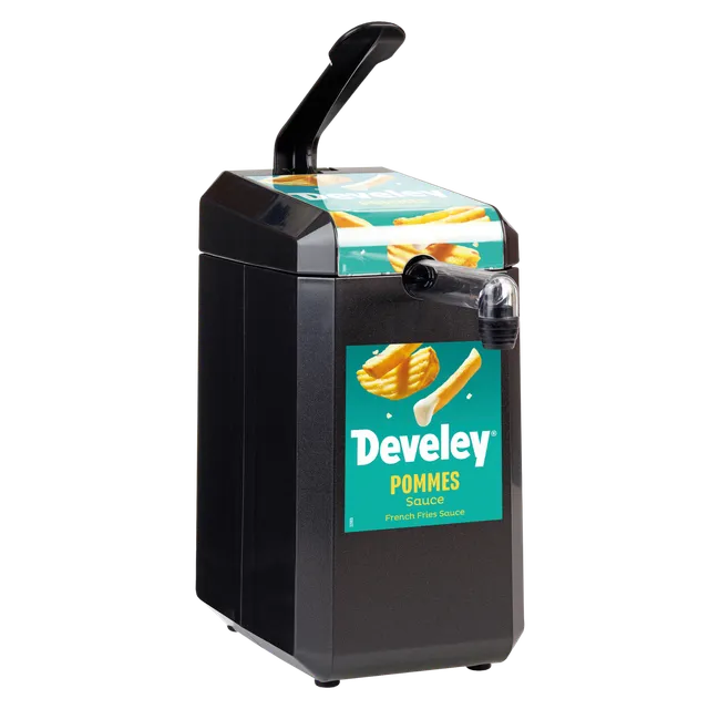 develey-dispenser-mit-etikett-pommes-sauce-f-r-5-kg-dispenserbeutel image 1