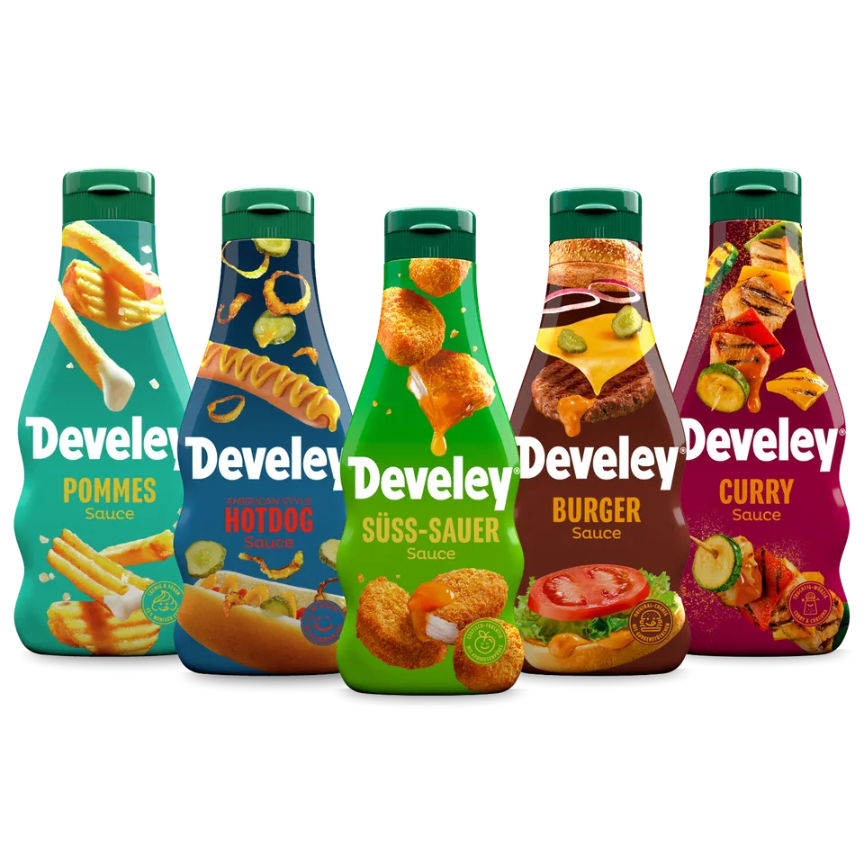 develey-saucen-set-5x-250-ml-mit-s-sauer-burger-pommes-curry-hotdog-sauce image 1